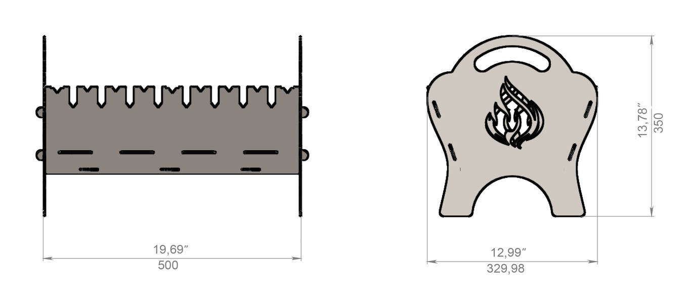 Spark Fire Fire Pit Grill. DXF files for plasma, laser cutting. Фото 8