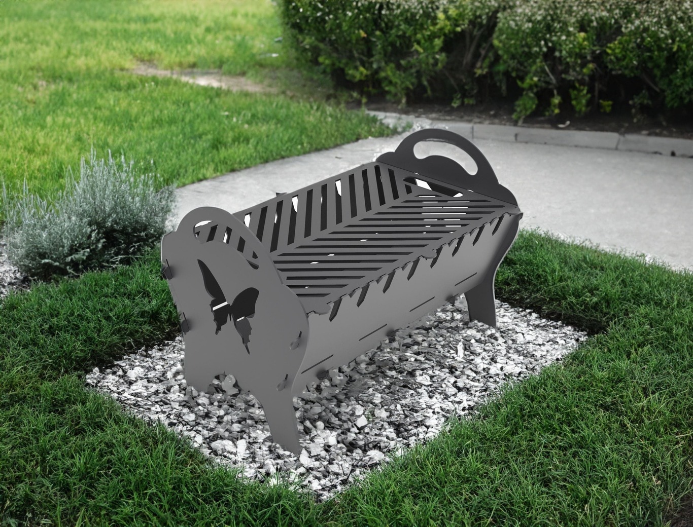 Spark Butterfly Fire Pit Grill. DXF files for plasma, laser cutting