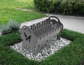 Spark Butterfly Fire Pit Grill. DXF files for plasma, laser cutting