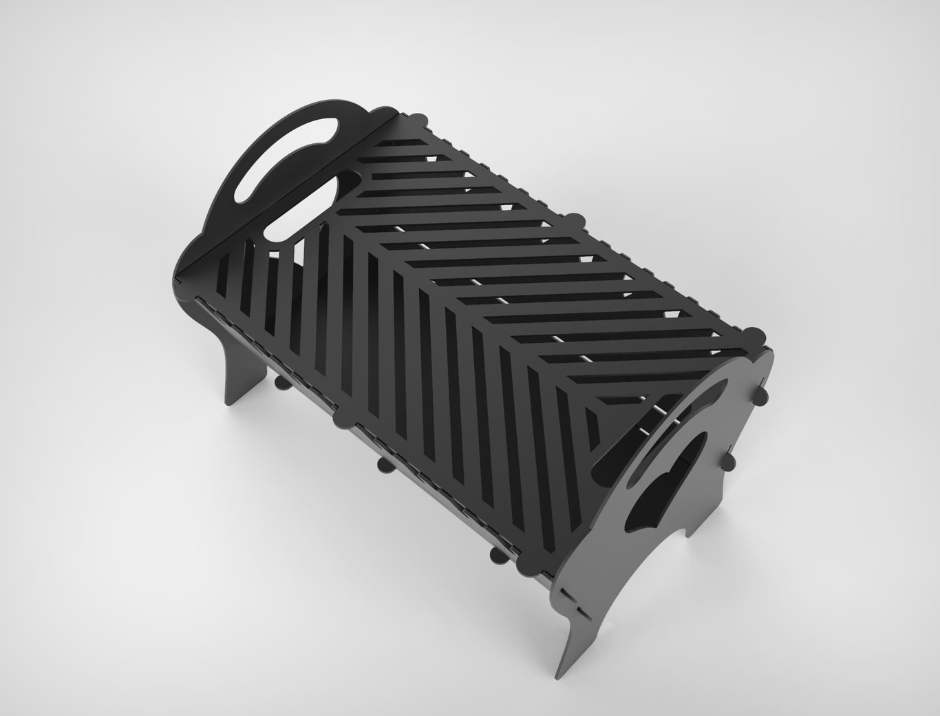 Spark Heart Fire Pit Grill. DXF files for plasma, laser cutting. Фото 4