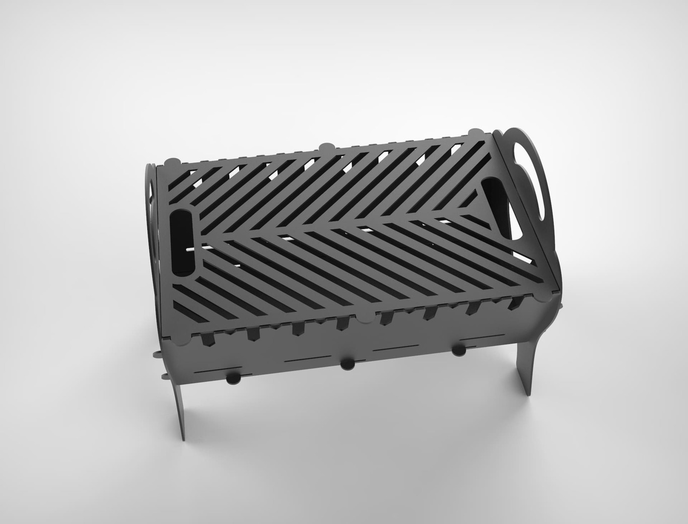 Spark Heart Fire Pit Grill. DXF files for plasma, laser cutting. Фото 8