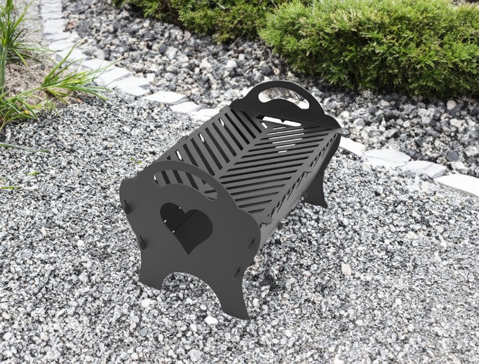 Spark Heart Fire Pit Grill. DXF files for plasma, laser cutting