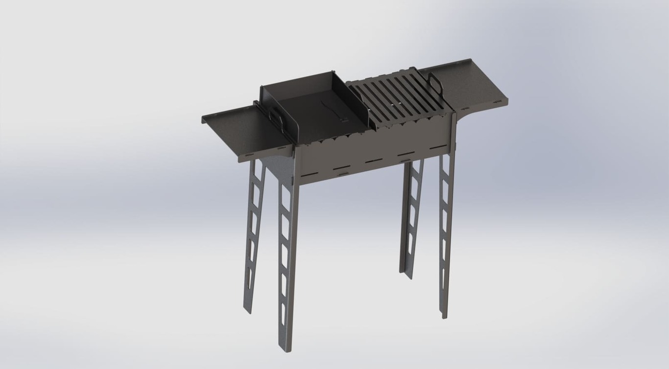 Leggy Fire Pit Grill. DXF files for plasma, laser cutting. Фото 4