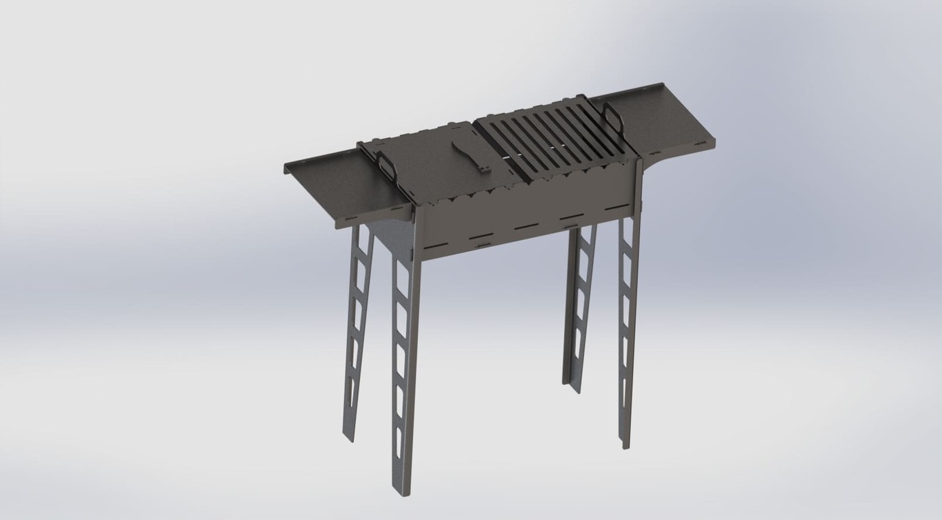 Leggy Fire Pit Grill. DXF files for plasma, laser cutting. Фото 5