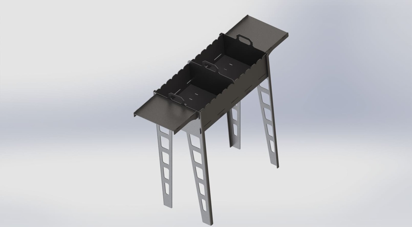Leggy Fire Pit Grill. DXF files for plasma, laser cutting. Фото 7