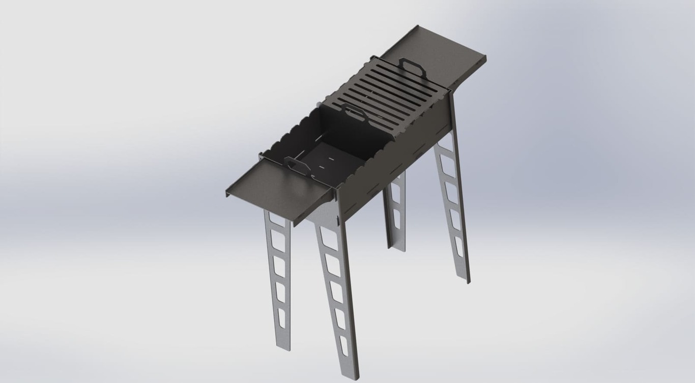 Leggy Fire Pit Grill. DXF files for plasma, laser cutting. Фото 8