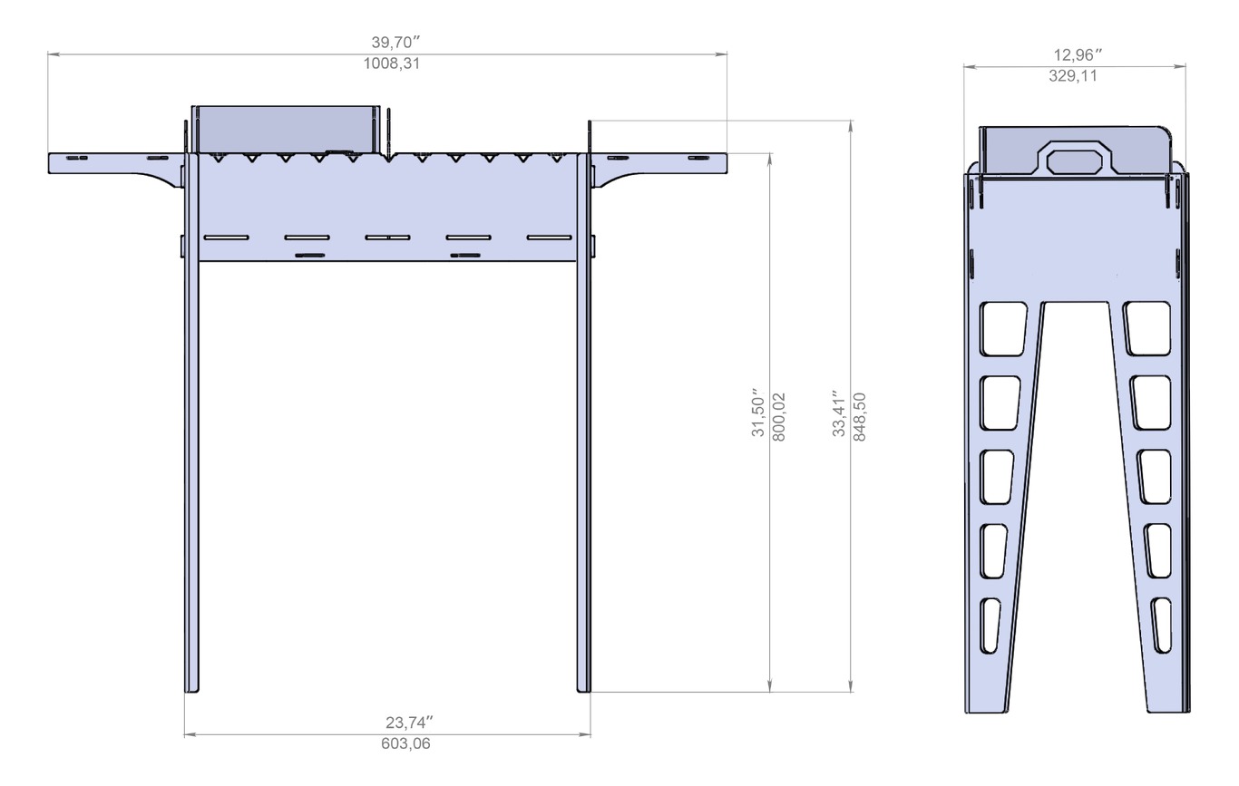 Leggy Fire Pit Grill. DXF files for plasma, laser cutting. Фото 9