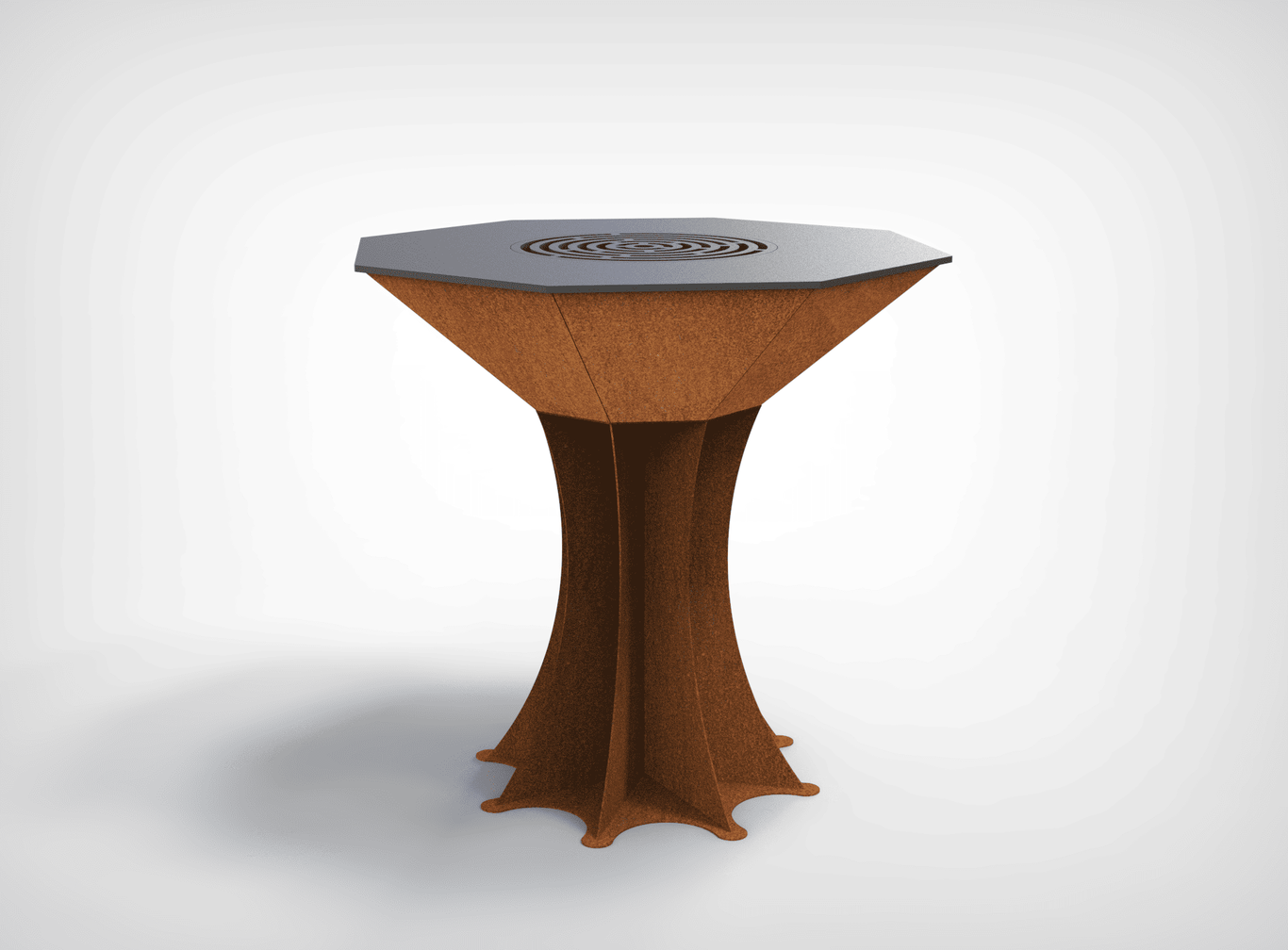 Octagon Fire Pit Grill on Leg. DXF files for plasma, laser cutting. Plancha BBQ. Фото 5