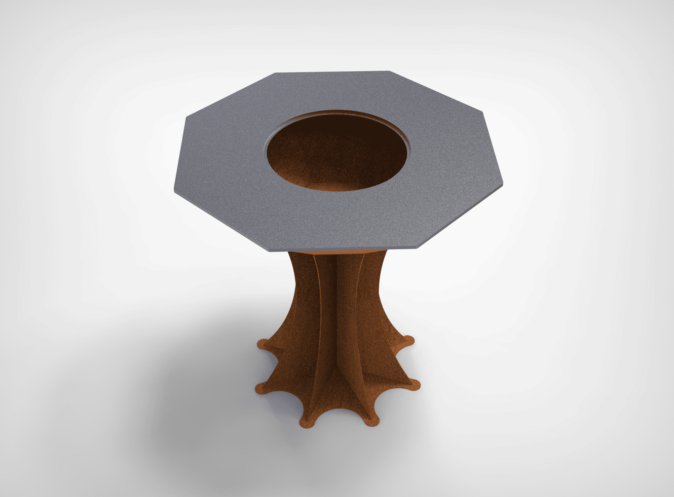 Octagon Fire Pit Grill on Leg. DXF files for plasma, laser cutting. Plancha BBQ. Фото 6