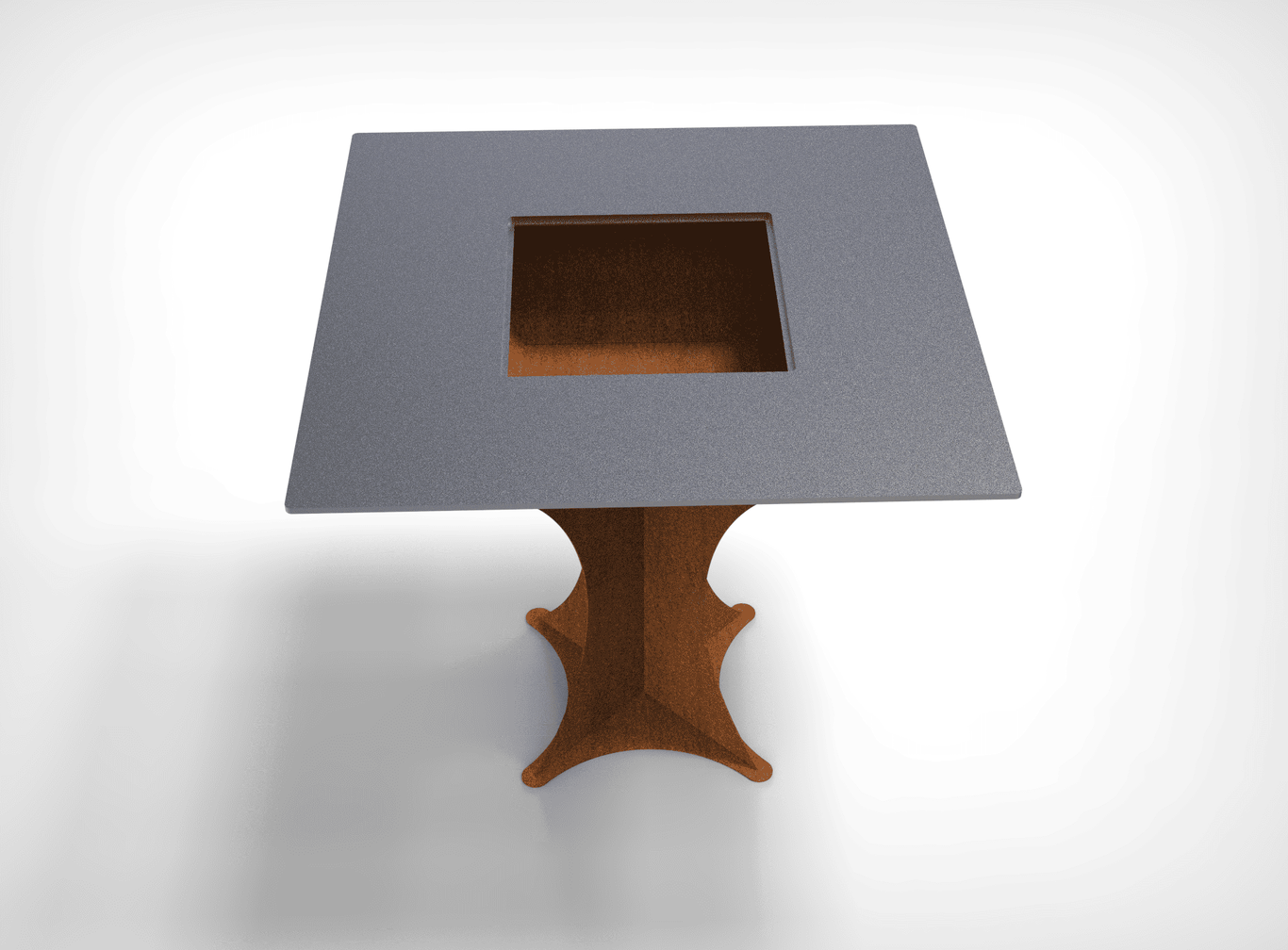 Square Fire Pit Grill on Leg. DXF files for plasma, laser cutting. Plancha BBQ. Фото 8
