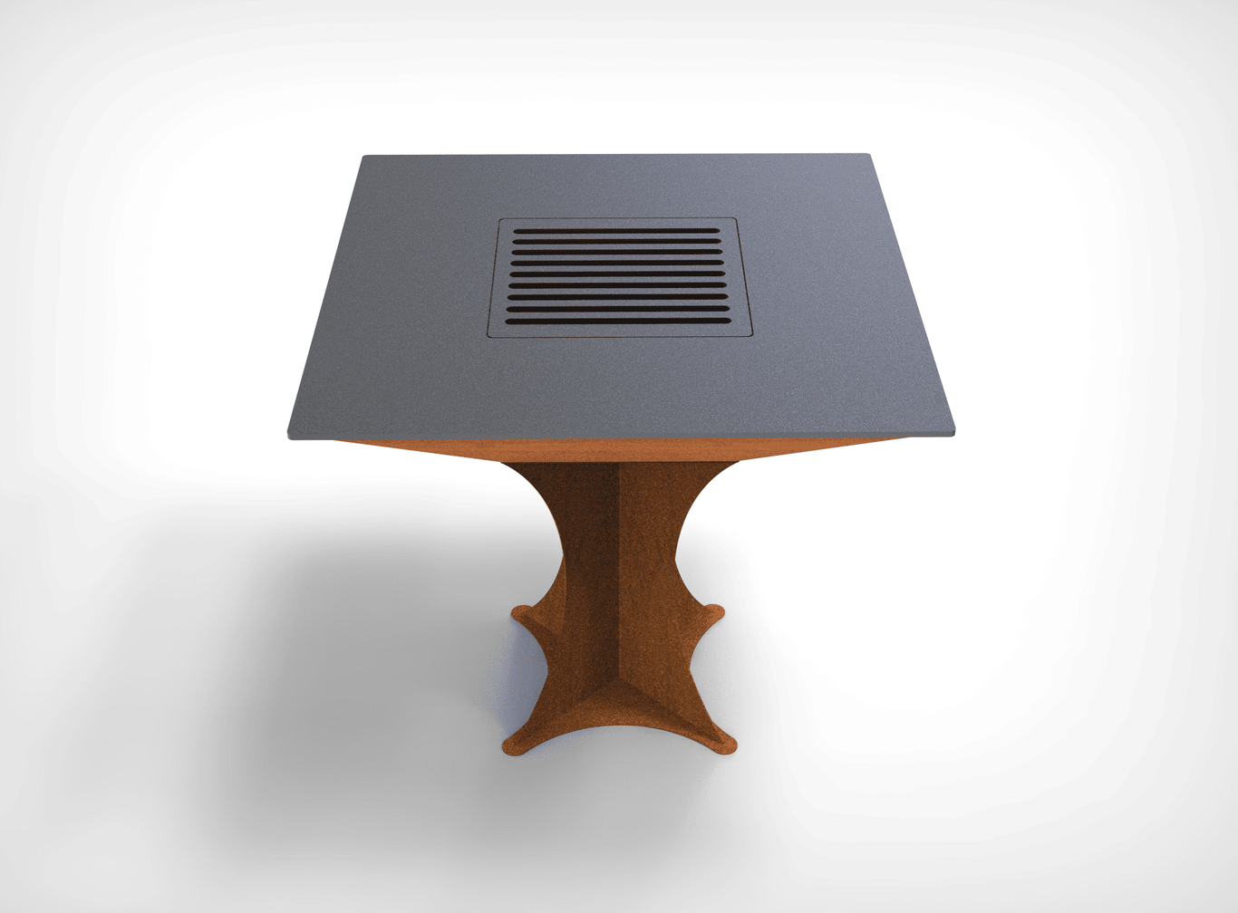 Square Fire Pit Grill on Leg. DXF files for plasma, laser cutting. Plancha BBQ. Фото 9