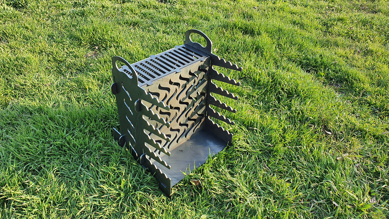 Vertical Shawarma, Doner Kebab, Fire Pit Eco Grill. DXF files for plasma, laser cutting. Фото 2