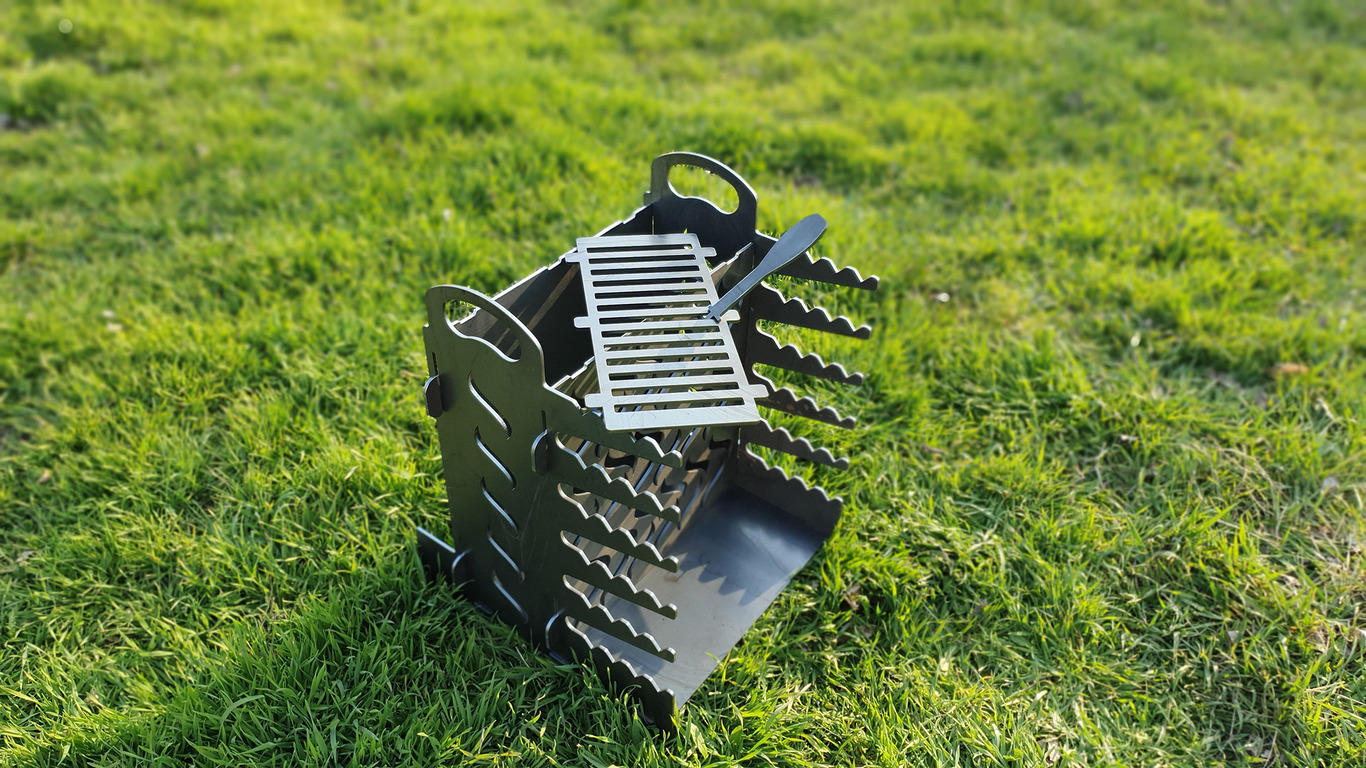 Vertical Shawarma, Doner Kebab, Fire Pit Eco Grill. DXF files for plasma, laser cutting