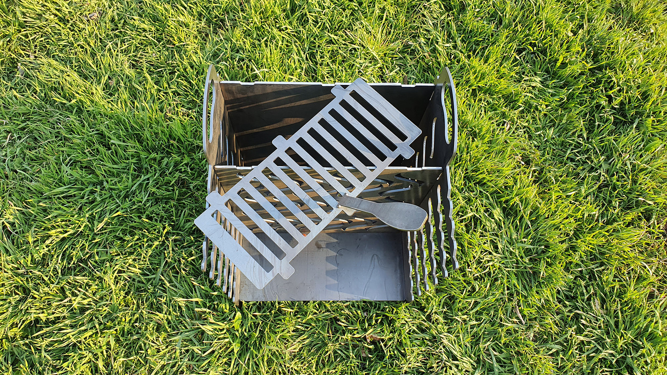 Vertical Shawarma, Doner Kebab, Fire Pit Eco Grill. DXF files for plasma, laser cutting. Фото 4