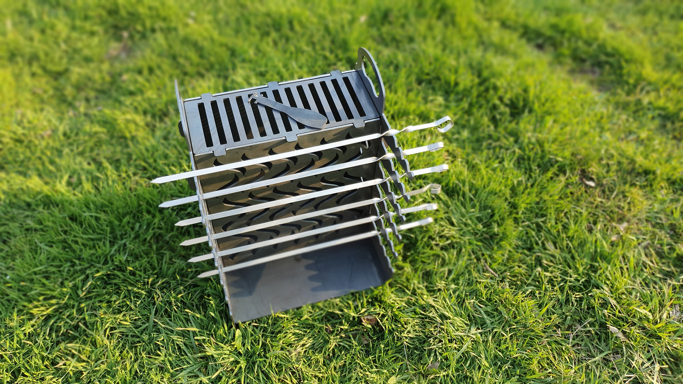 Vertical Shawarma, Doner Kebab, Fire Pit Eco Grill. DXF files for plasma, laser cutting. Фото 7