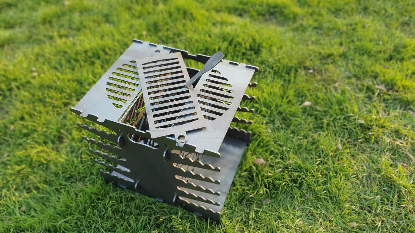 Vertical Shawarma, Doner Kebab Two-Sided, Fire Pit Eco Grill. DXF files for plasma, laser cutting. Фото 2