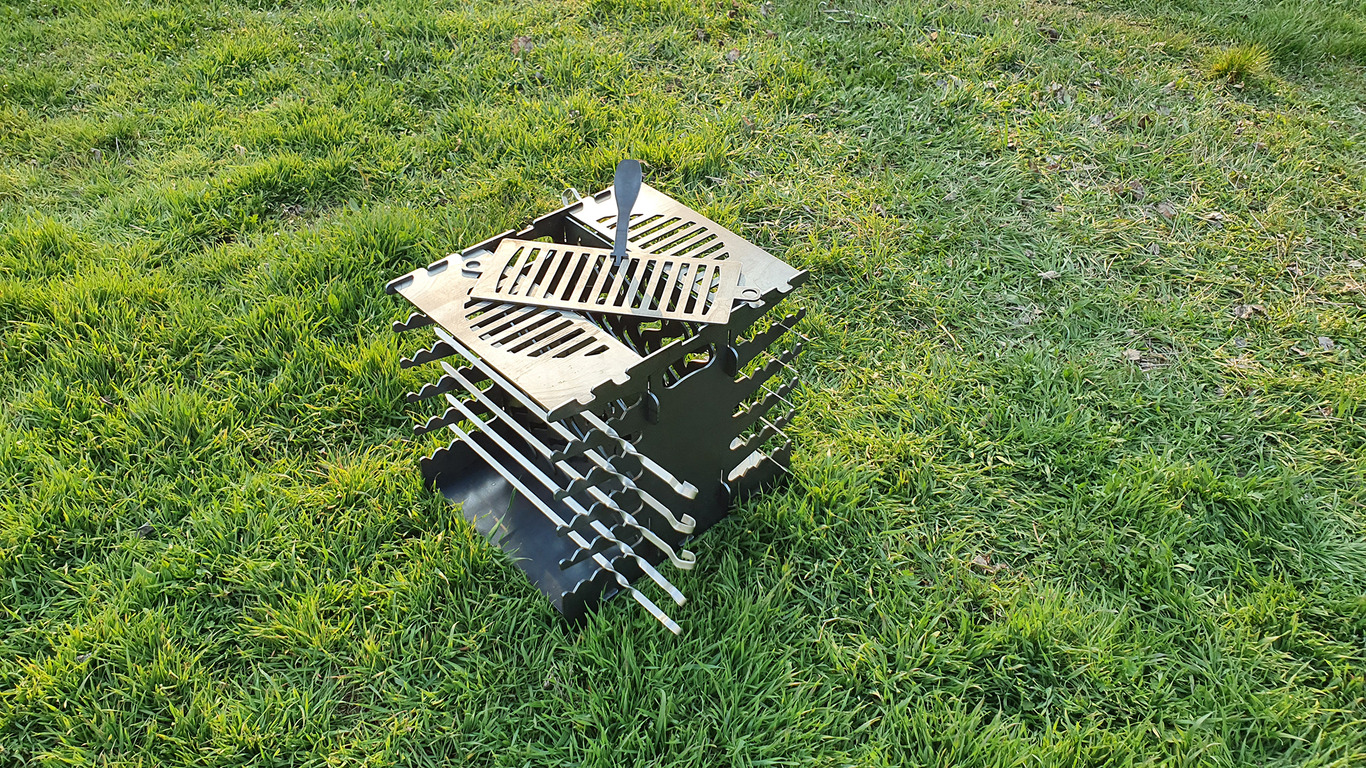 Vertical Shawarma, Doner Kebab Two-Sided, Fire Pit Eco Grill. DXF files for plasma, laser cutting. Фото 4