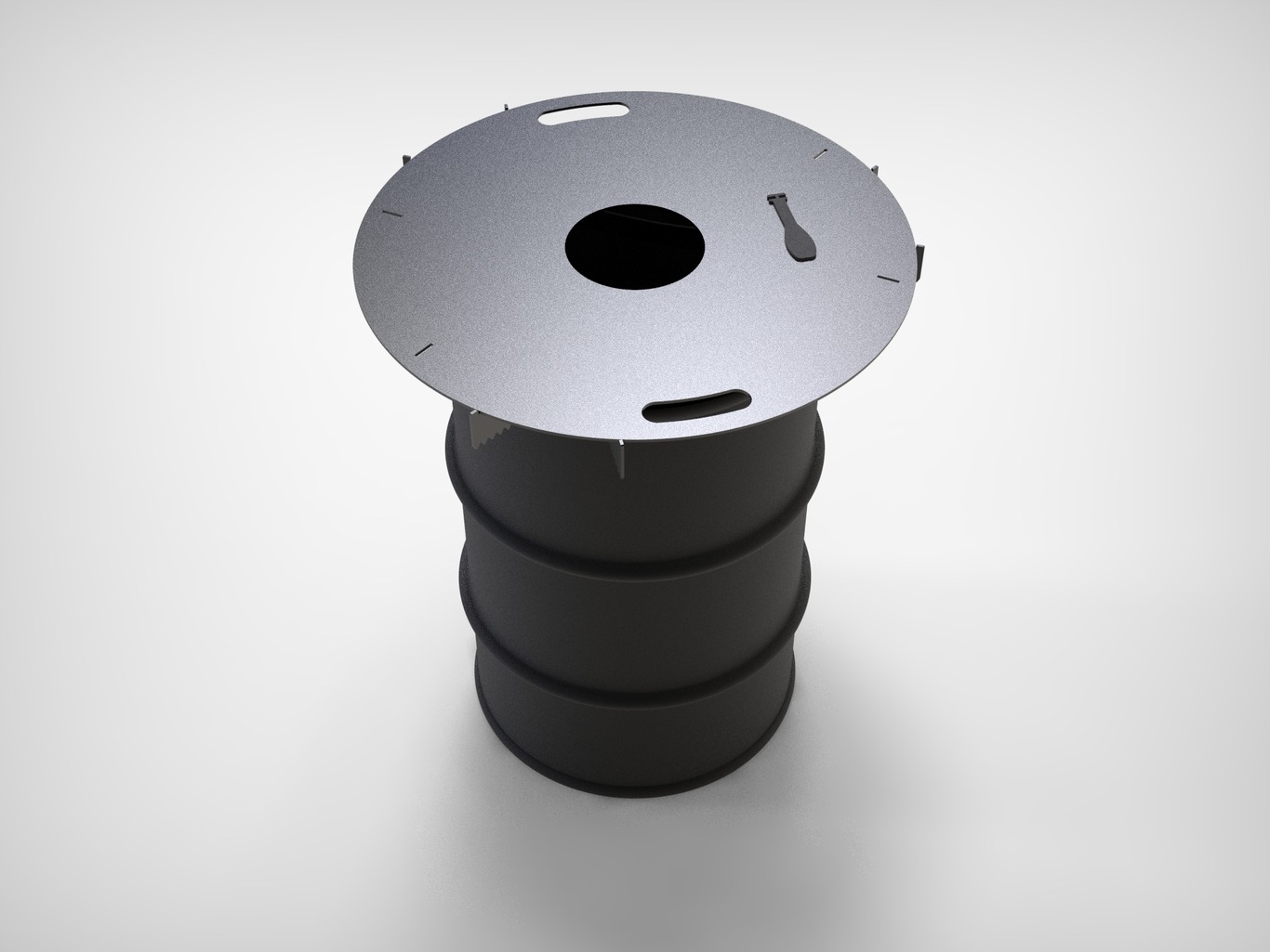 Round 80 cm Fire Plate Grill for Fire Barrel. DXF files for laser, plasma cutting. Plancha BBQ. Фото 11