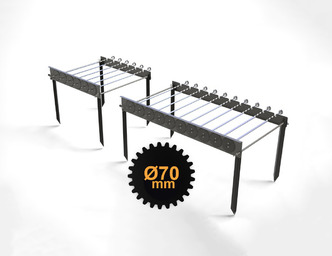 Automatic Rotating Skewers Eco 70 Two Sizes. DXF files for laser, plasma cutting