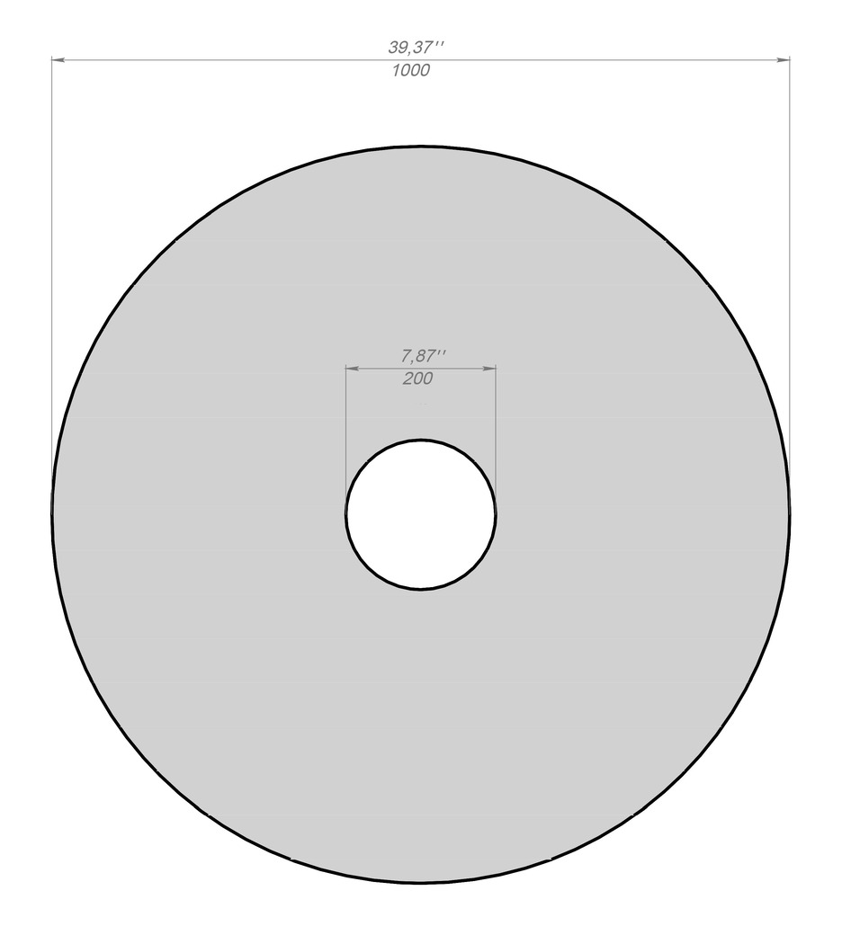Round 100 cm Fire Plate Grill V2 for Fire Barrel. DXF files for laser, plasma cutting. Plancha BBQ. Фото 14