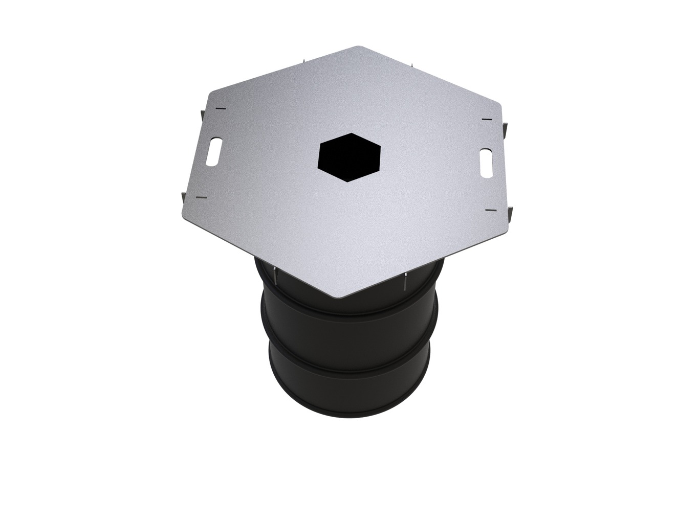 Hexagon 100 cm Fire Plate Grill for Fire Barrel. DXF files for laser, plasma cutting. Plancha BBQ. Фото 11