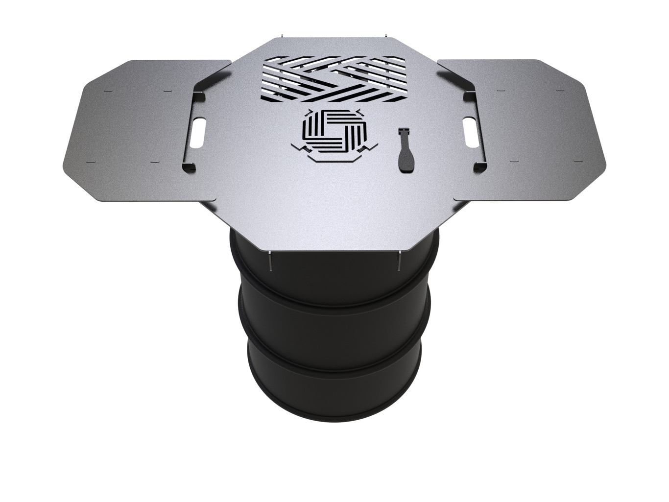 Octagon 80 cm Fire Plate Grill for Fire Barrel. DXF files for laser, plasma cutting. Plancha BBQ. Фото 13