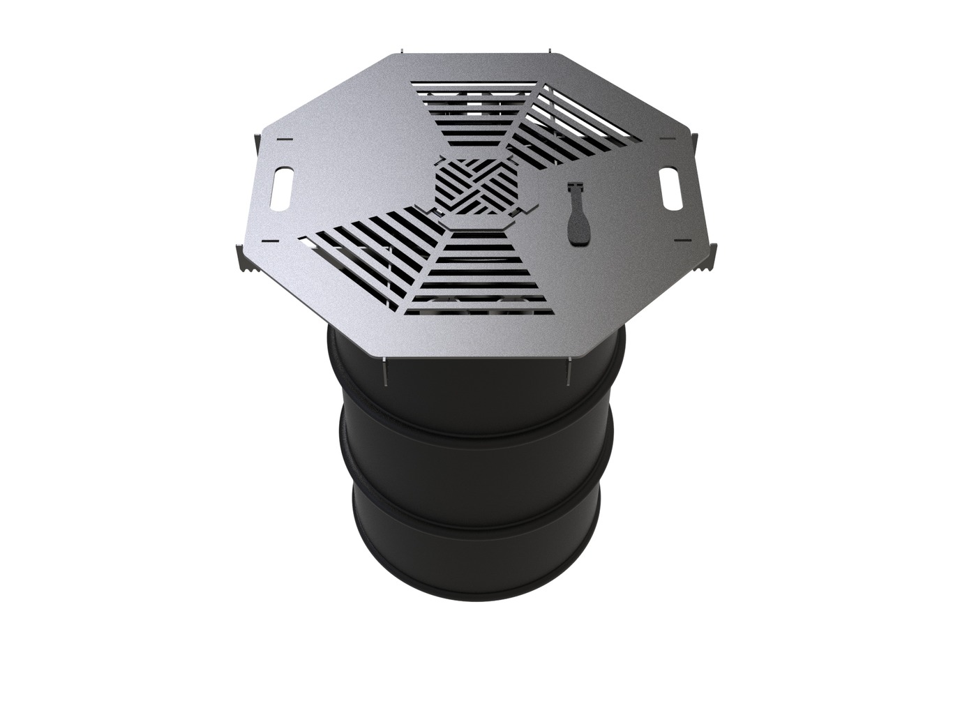 Octagon 80 cm Fire Plate Grill for Fire Barrel. DXF files for laser, plasma cutting. Plancha BBQ. Фото 11