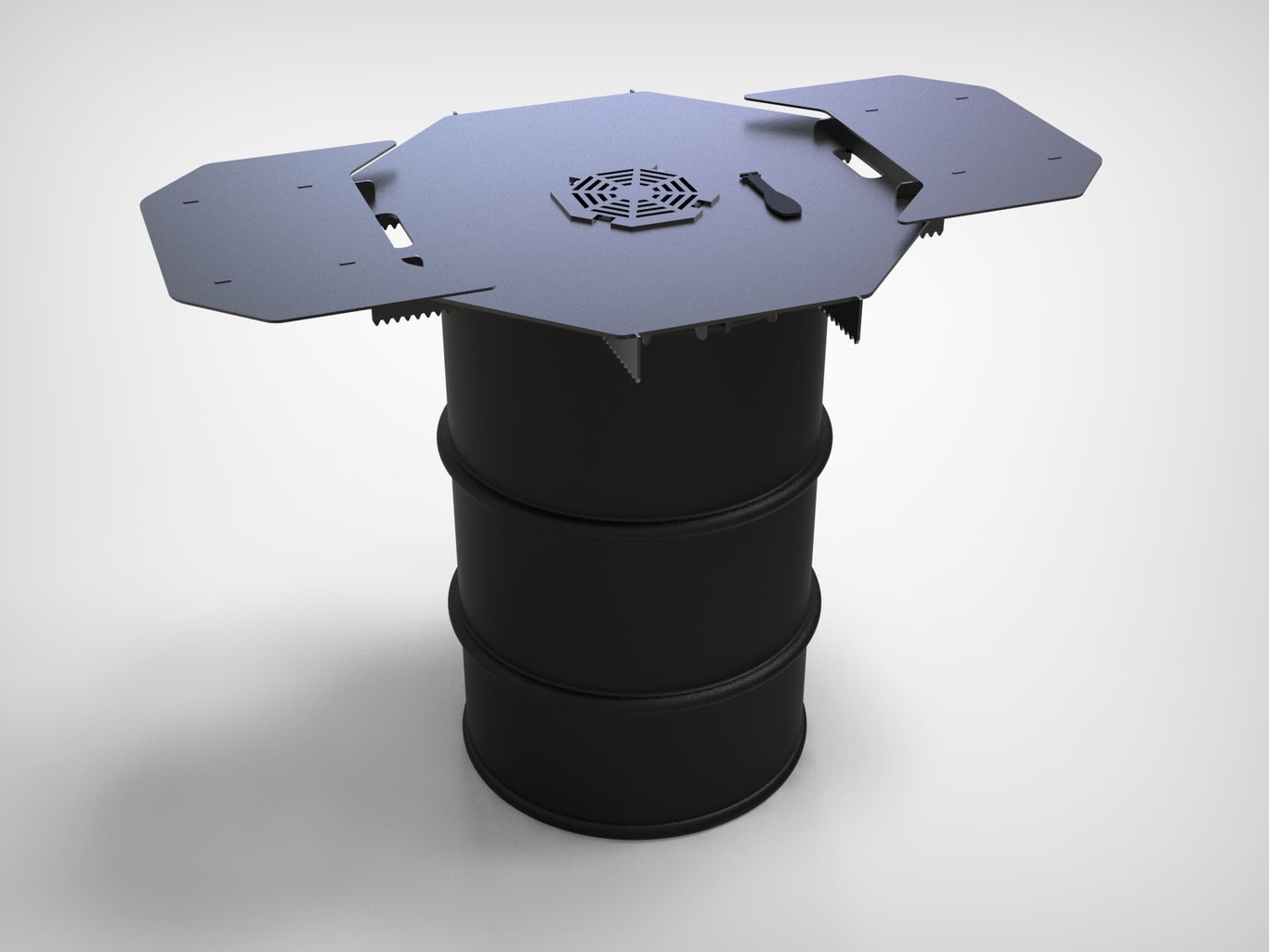 Octagon 80 cm Fire Plate Grill for Fire Barrel. DXF files for laser, plasma cutting. Plancha BBQ. Фото 9