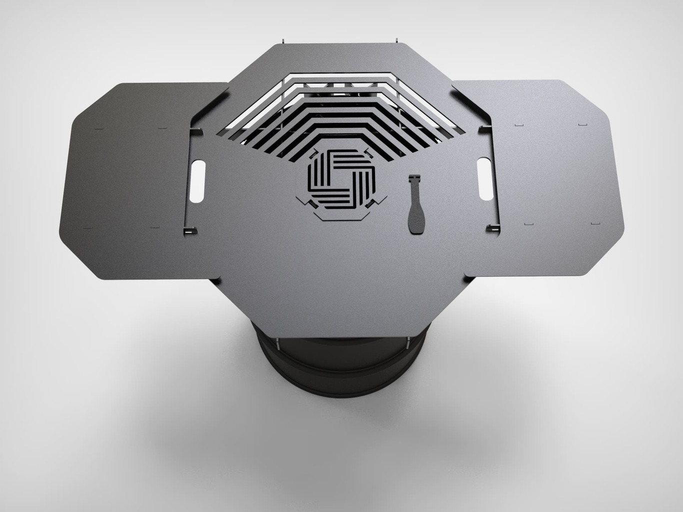Octagon 80 cm Fire Plate Grill for Fire Barrel. DXF files for laser, plasma cutting. Plancha BBQ. Фото 8
