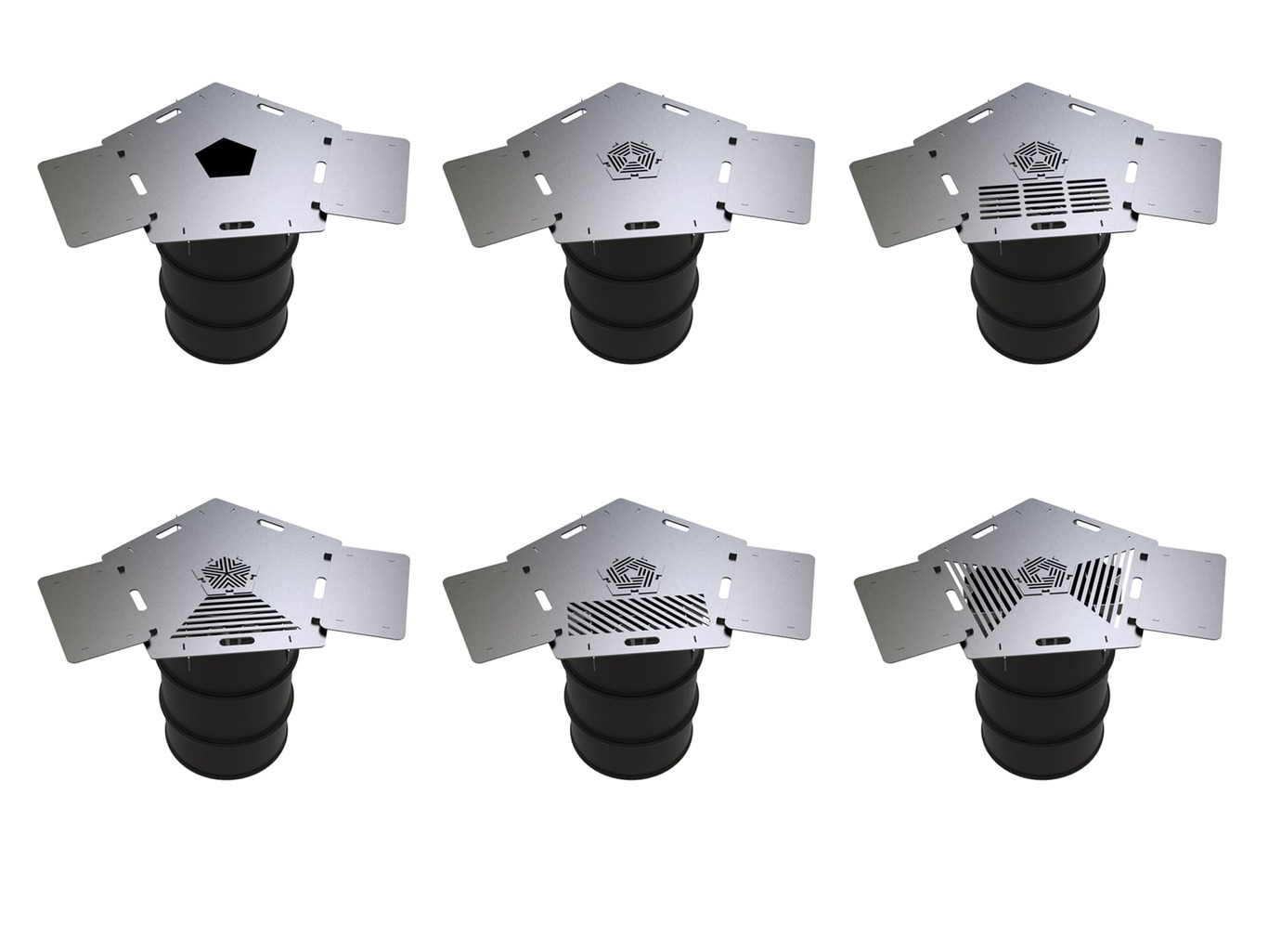 12-Piece Fire Plate Grill Bundle for Fire Barrel. DXF files for laser, plasma cutting. Plancha. Фото 7