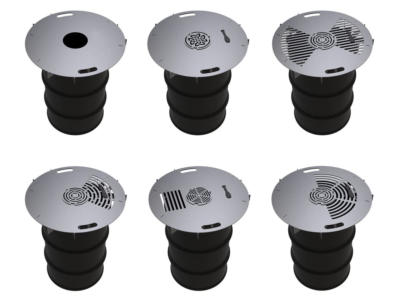 12-Piece Fire Plate Grill Bundle for Fire Barrel. DXF files for laser, plasma cutting. Plancha. Фото 4