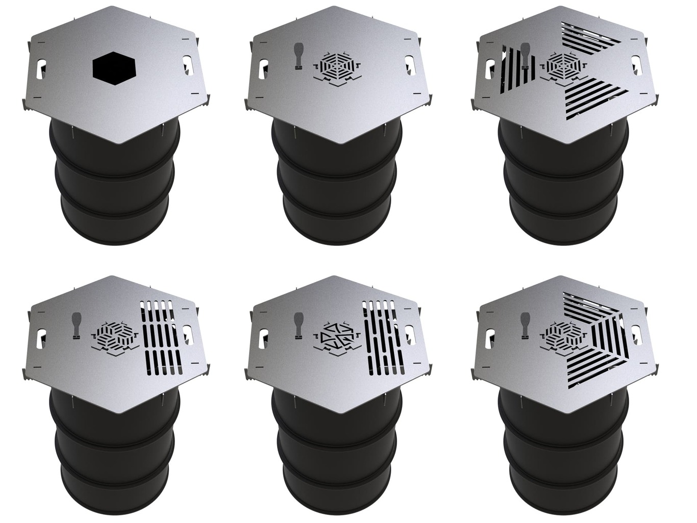 12-Piece Fire Plate Grill Bundle for Fire Barrel. DXF files for laser, plasma cutting. Plancha. Фото 10
