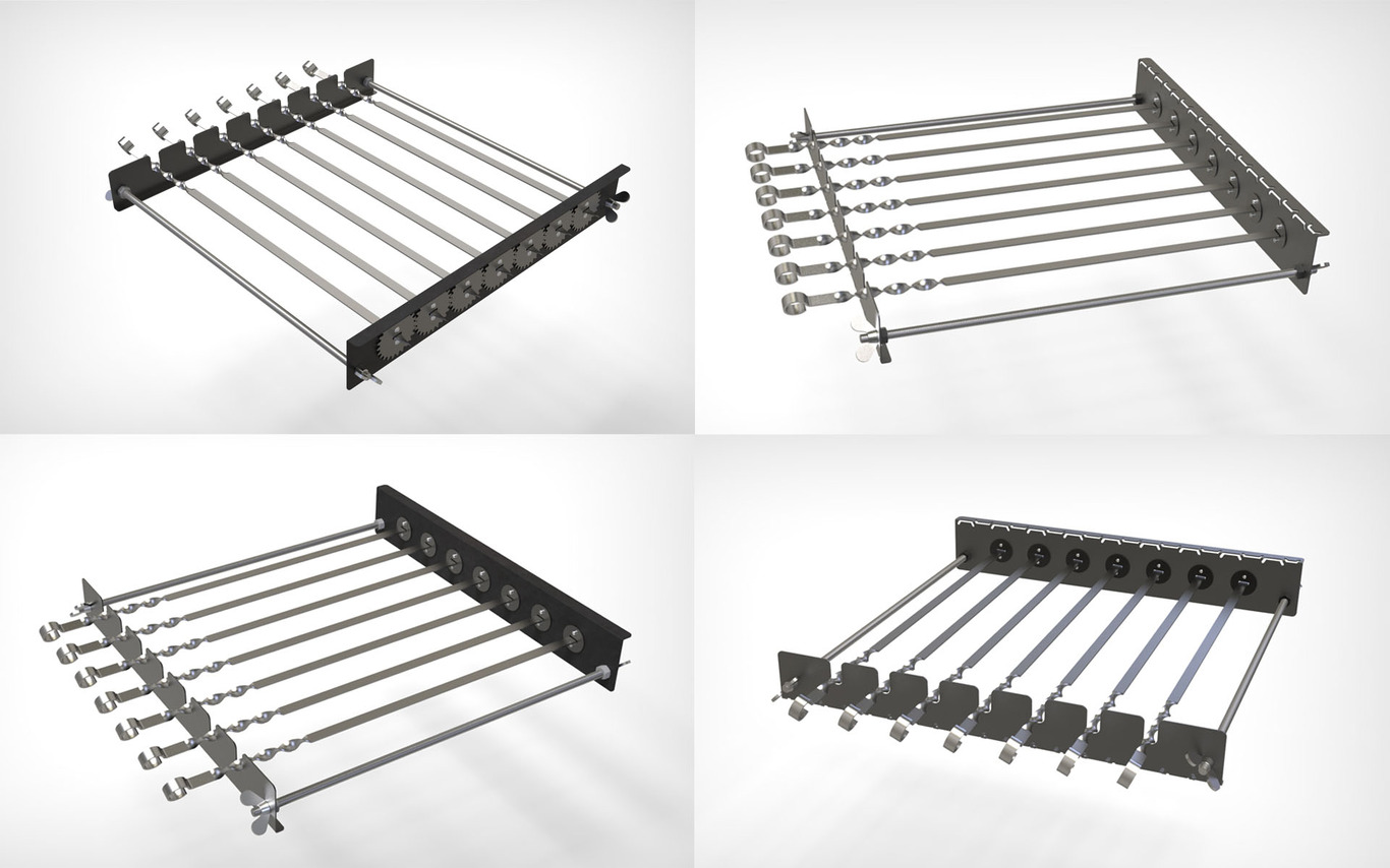 Automatic Rotating Skewers Eco 50 Three Sizes. DXF files for laser, plasma cutting. Фото 4