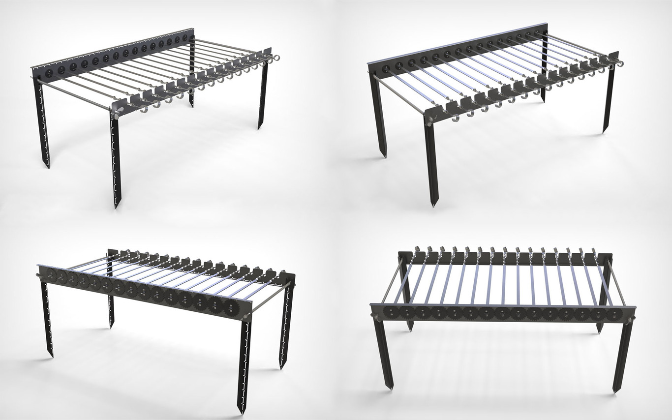 Automatic Rotating Skewers Eco 50 Three Sizes. DXF files for laser, plasma cutting. Фото 8