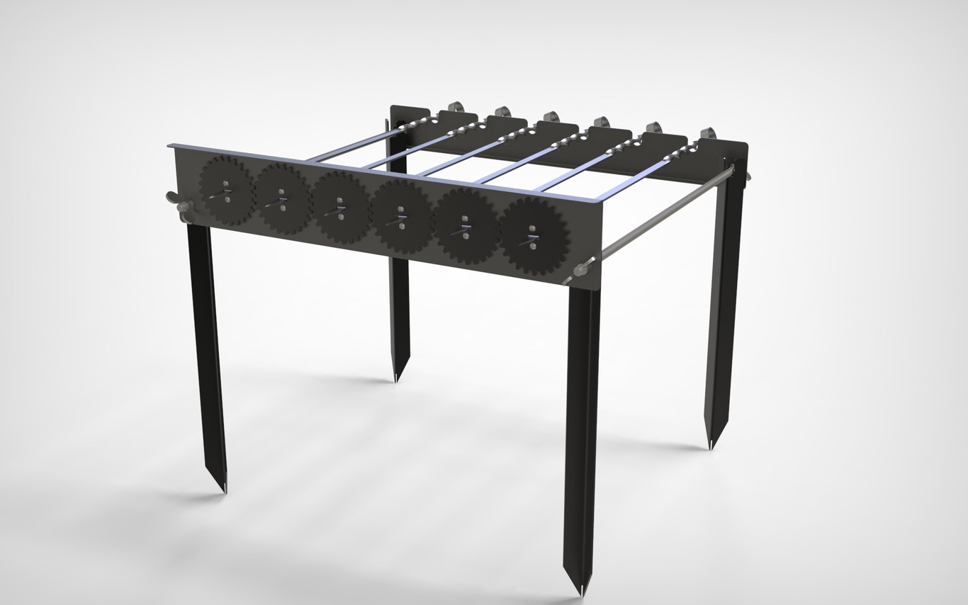 Automatic Rotating Skewers Eco 70 - 6 Skewers. DXF files for laser, plasma cutting. Фото 5