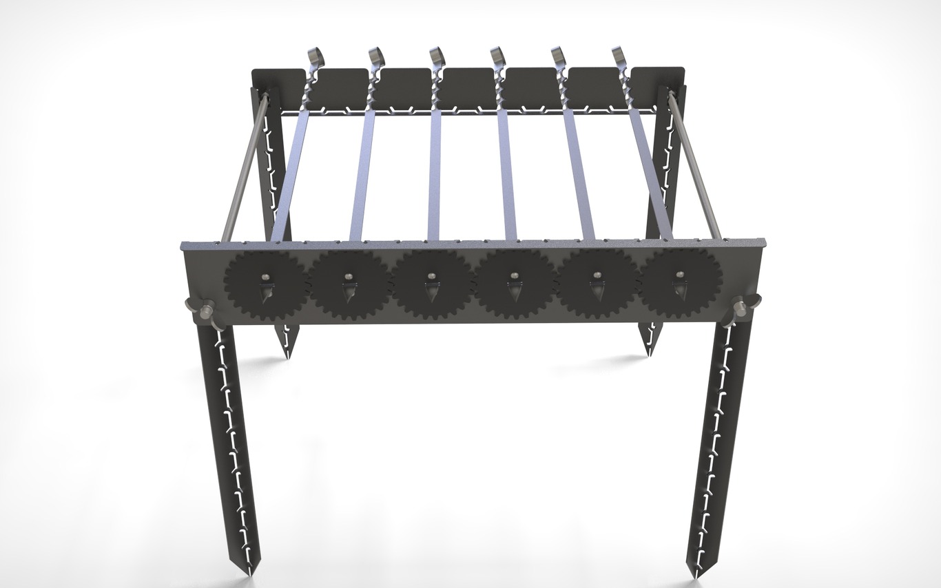 Automatic Rotating Skewers Eco 70 - 6 Skewers. DXF files for laser, plasma cutting. Фото 8