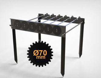 Automatic Rotating Skewers Eco 70 - 6 Skewers. DXF files for laser, plasma cutting