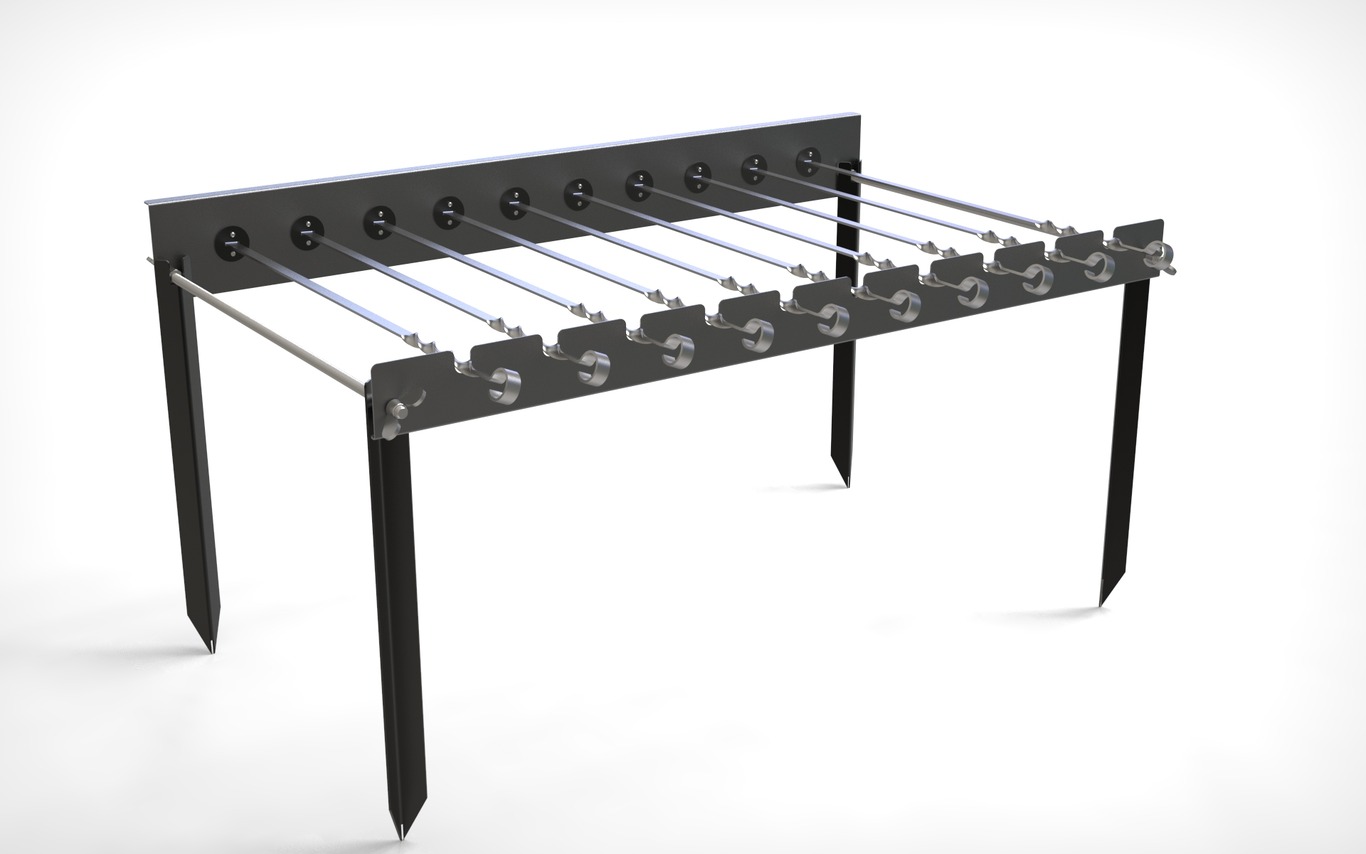 Automatic Rotating Skewers Eco 70 - 10 Skewers. DXF files for laser, plasma cutting. Фото 5