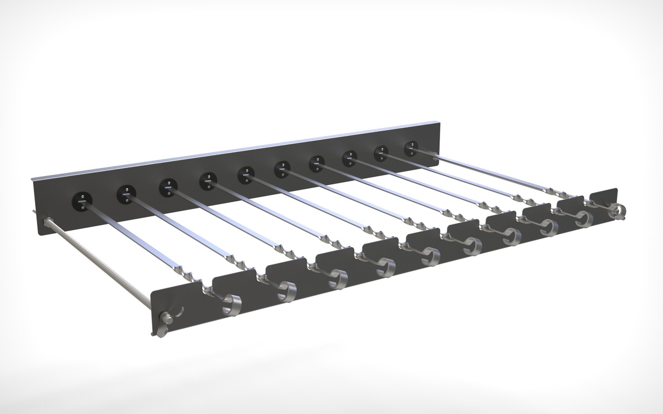 Automatic Rotating Skewers Eco 70 - 10 Skewers. DXF files for laser, plasma cutting. Фото 6