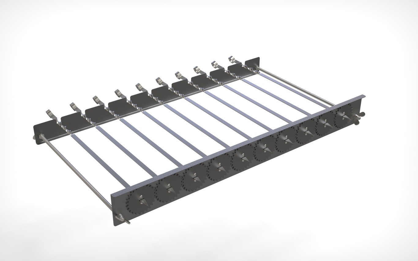 Automatic Rotating Skewers Eco 70 - 10 Skewers. DXF files for laser, plasma cutting. Фото 7