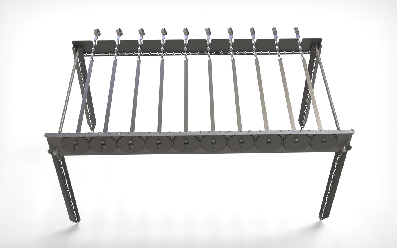 Automatic Rotating Skewers Eco 70 - 10 Skewers. DXF files for laser, plasma cutting. Фото 8