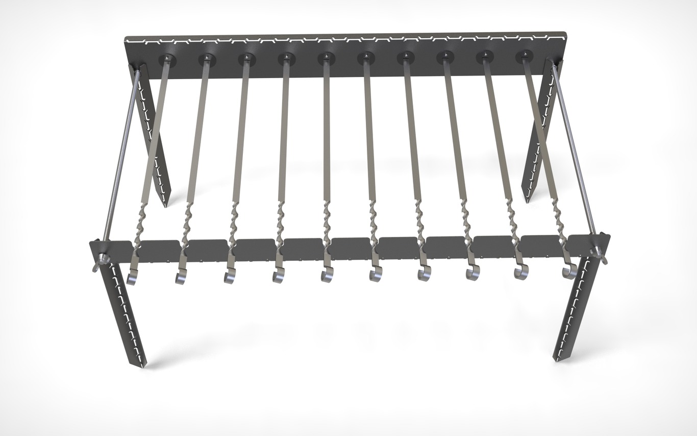 Automatic Rotating Skewers Eco 70 - 10 Skewers. DXF files for laser, plasma cutting. Фото 9