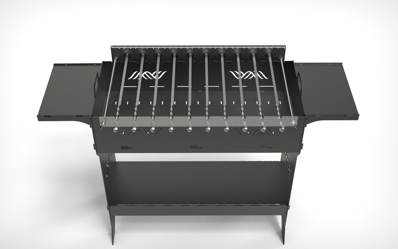 Automatic Rotating Skewers Eco 70 - 10 Skewers. DXF files for laser, plasma cutting. Фото 3