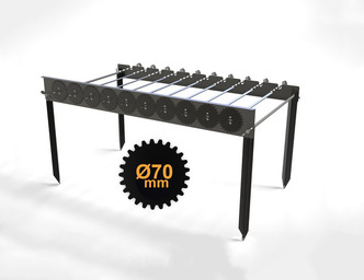 Automatic Rotating Skewers Eco 70 - 10 Skewers. DXF files for laser, plasma cutting