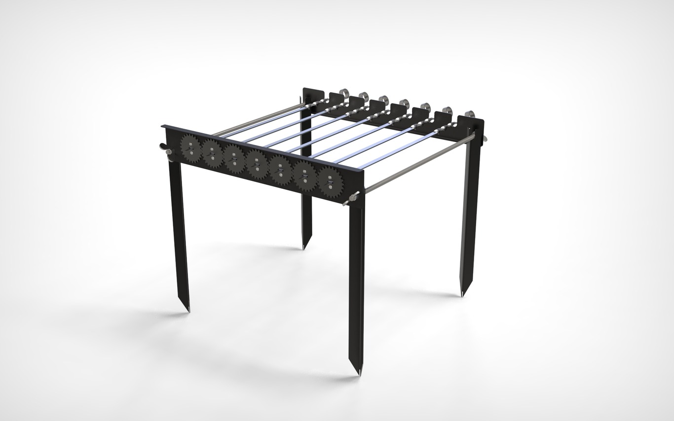 Automatic Rotating Skewers Eco 50 - 7 Skewers. DXF files for laser, plasma cutting. Фото 5