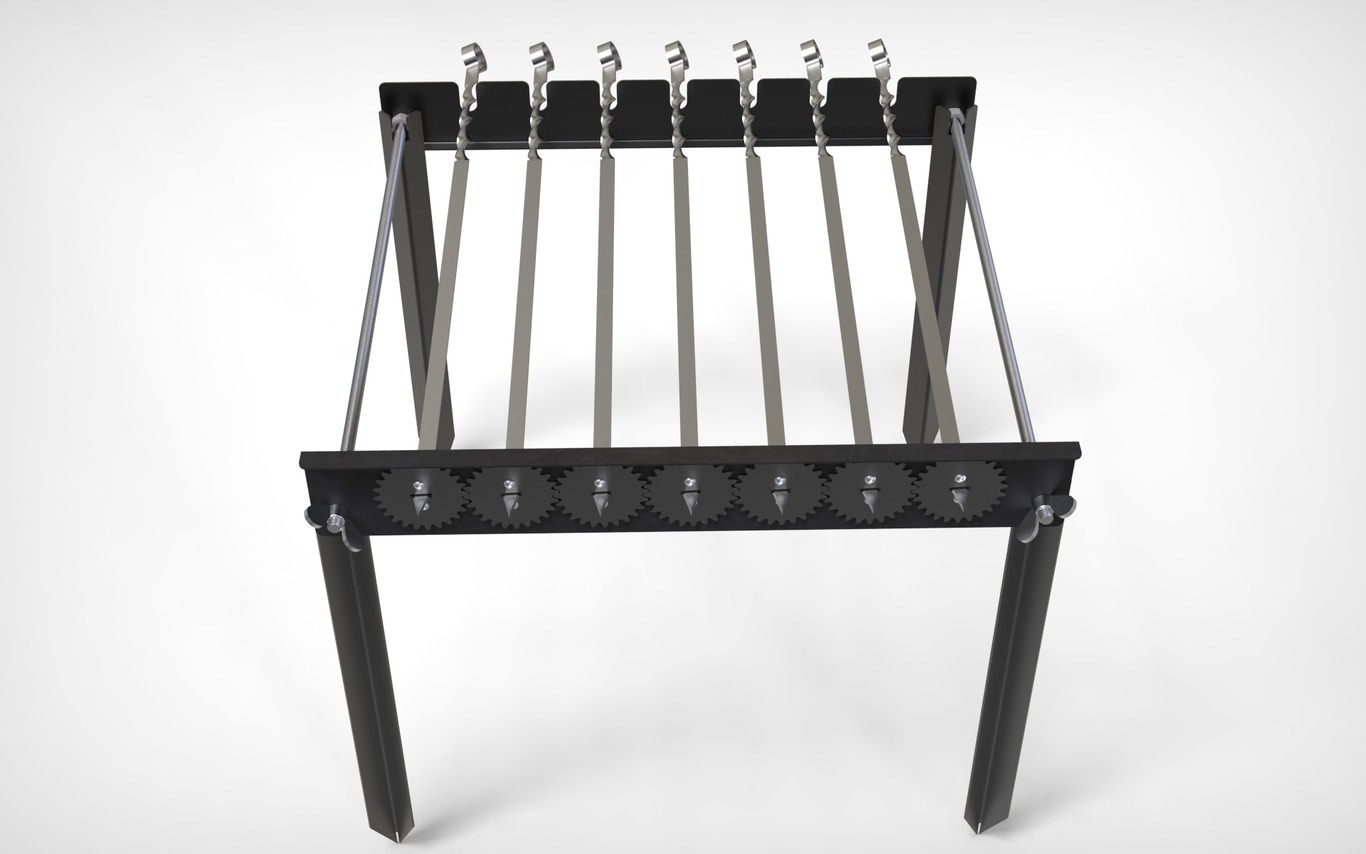 Automatic Rotating Skewers Eco 50 - 7 Skewers. DXF files for laser, plasma cutting. Фото 8