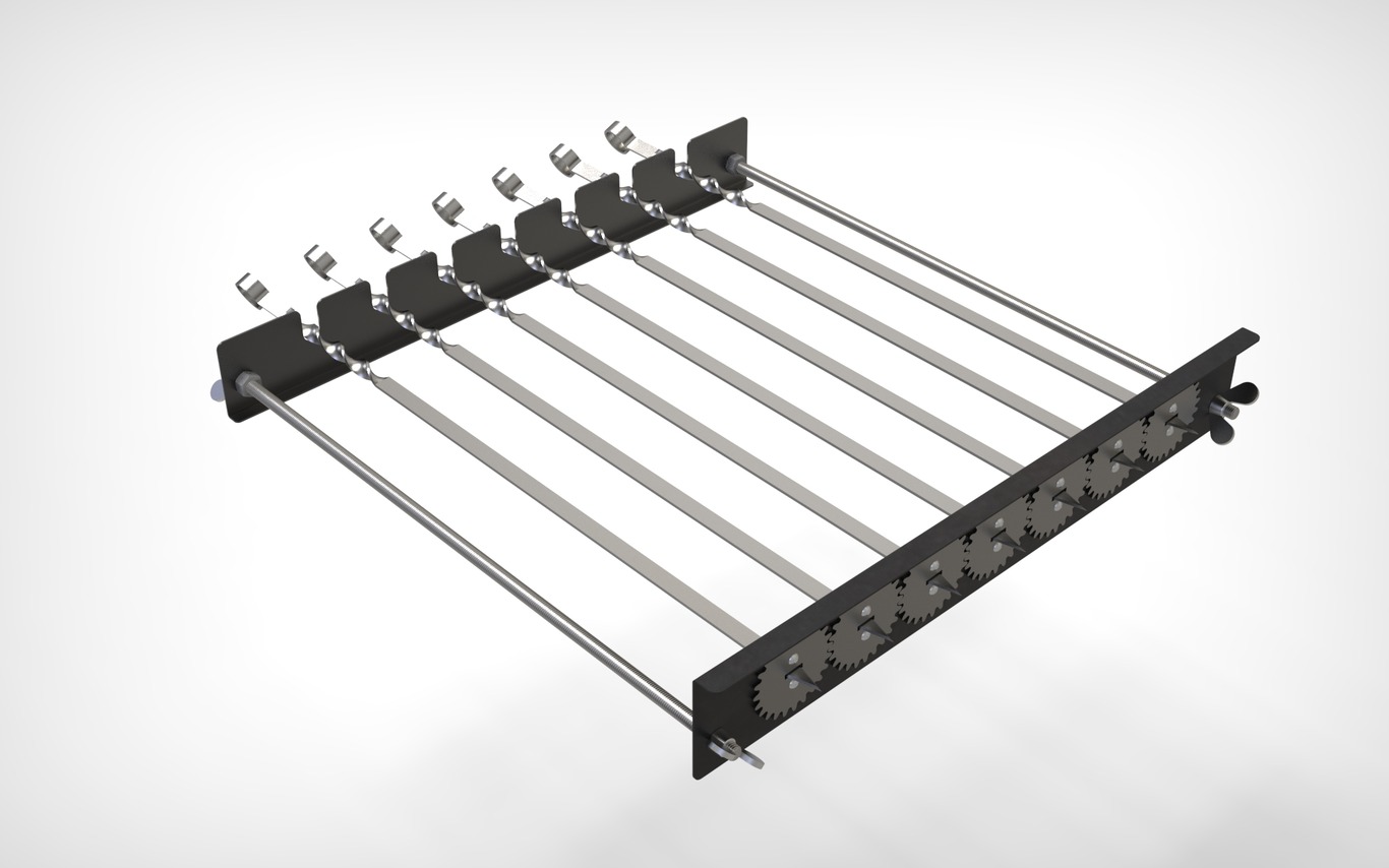 Automatic Rotating Skewers Eco 50 - 7 Skewers. DXF files for laser, plasma cutting. Фото 9