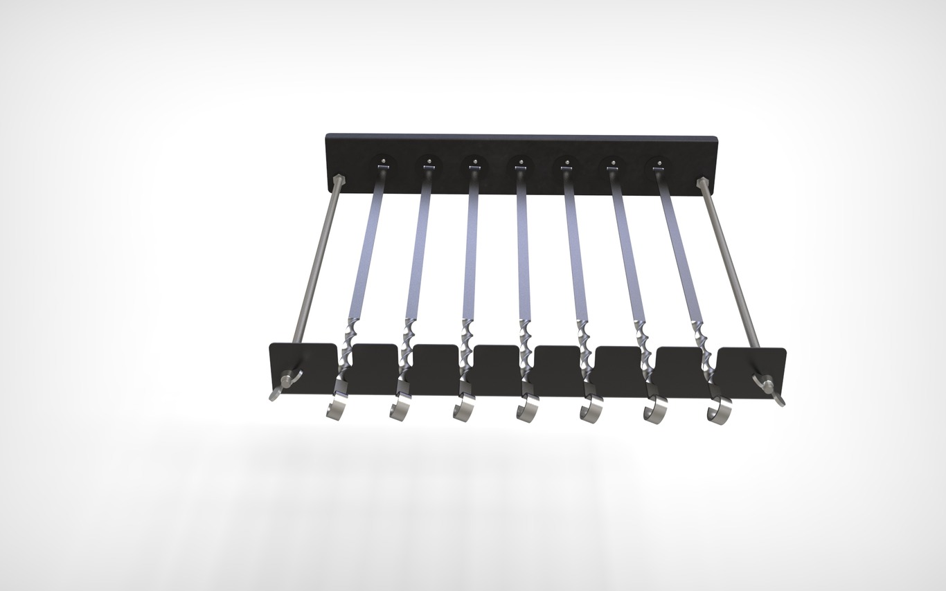 Automatic Rotating Skewers Eco 50 - 7 Skewers. DXF files for laser, plasma cutting. Фото 12
