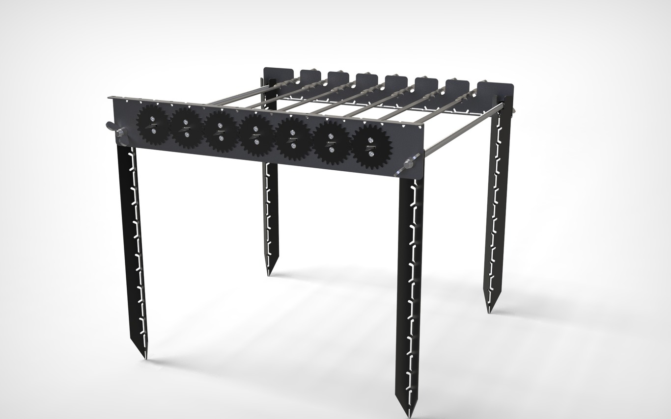 Automatic Rotating Skewers Eco 50 - 7 Skewers. DXF files for laser, plasma cutting. Фото 13