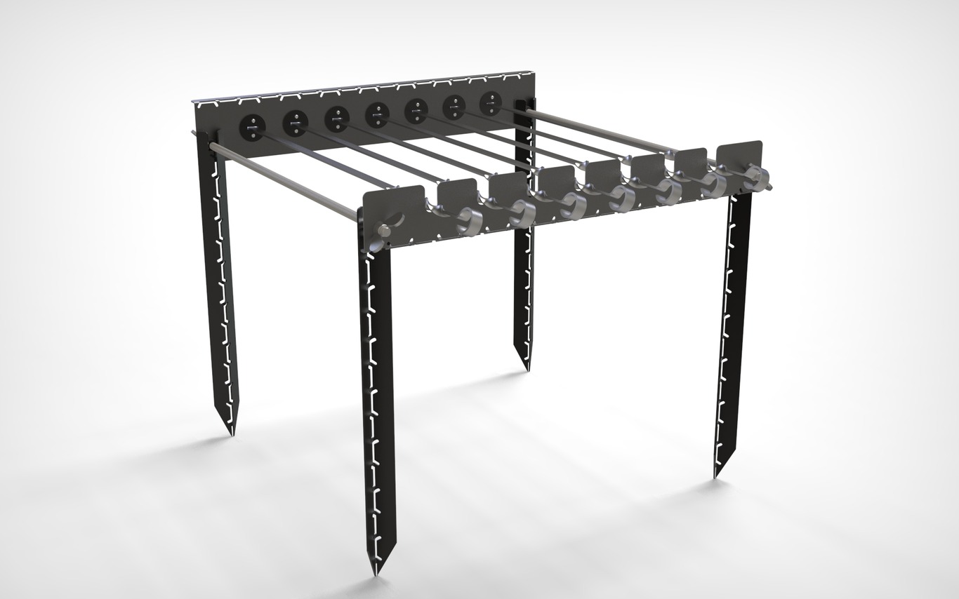 Automatic Rotating Skewers Eco 50 - 7 Skewers. DXF files for laser, plasma cutting. Фото 14